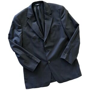 Brooks Brothers 346 Suit Jacket Men's Size 44L Black Wool Blend Stretch 2 Button